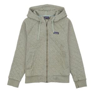 Women’s Patagonia organic cotton quilted full zip sweater